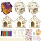 6 Set Halloween Craft Kit,DIY Wooden Halloween Castle House Craft Kit